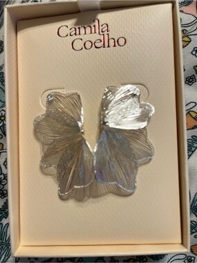 Camila Coelho Silver Floral earrings